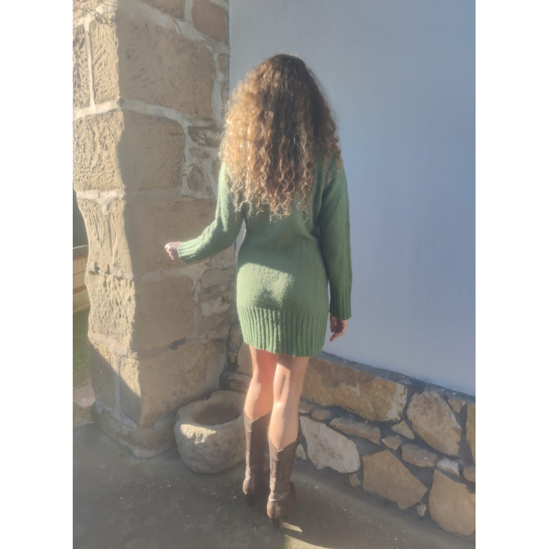 CALA VERDE, JERSEY/VESTIDO CON CUELLO REGULABLE