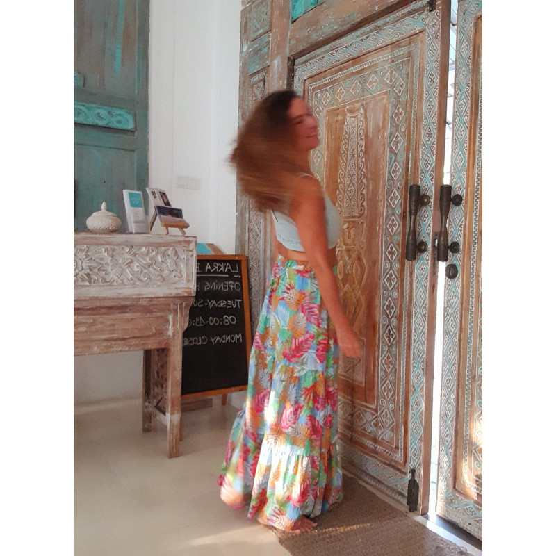 PALMA, falda larga estampada