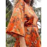 LOVINA NARANJA, Kimono largo con estampado Batik
