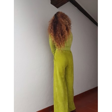 ART VERDE MANZANA, PANTALON DE PANA ELASTICO