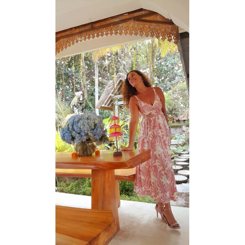HIBISCUS, Vestido midi estampado