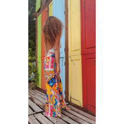TRÓPICO, pantalón recto estampado