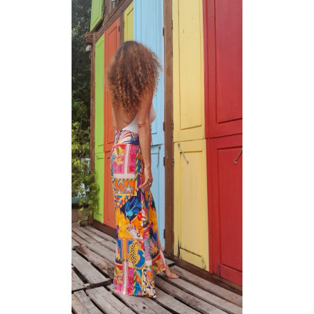 TRÓPICO, pantalón recto estampado