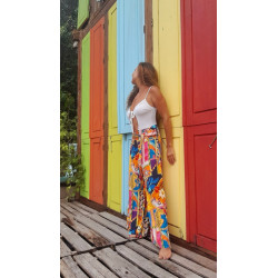 TRÓPICO, pantalón recto estampado
