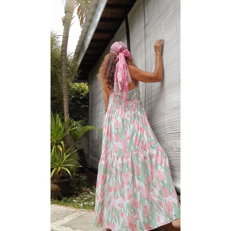 SAONA, VESTIDO LARGO ESTAMPADO