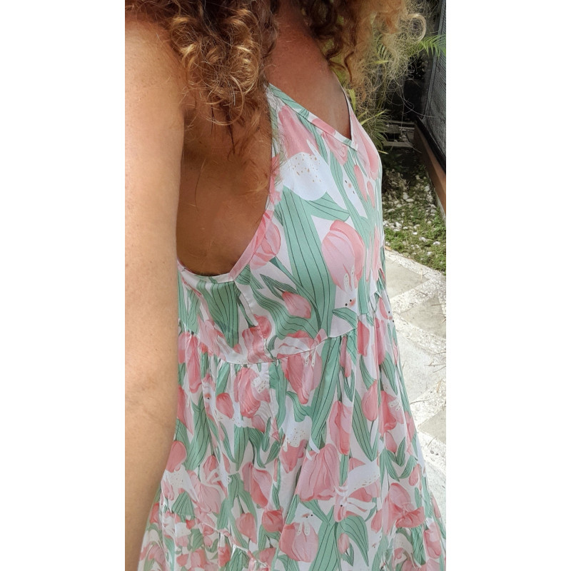 SAONA, VESTIDO LARGO ESTAMPADO