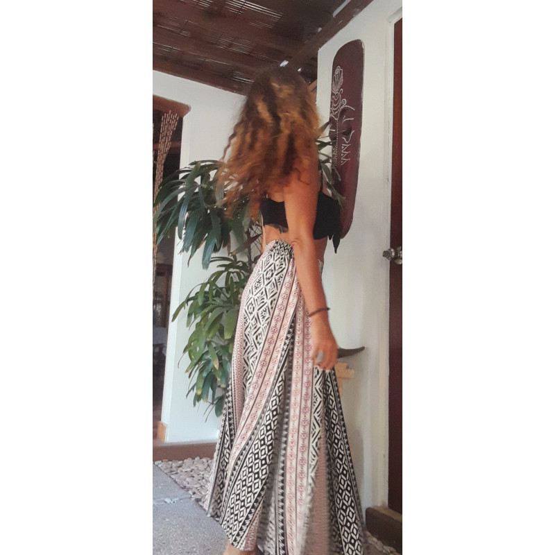 ETNIA, Falda larga estampada corte evasé
