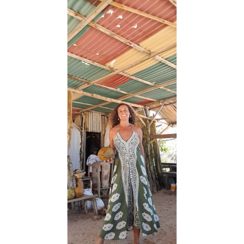 NUA, Vestido estampado largo asimétrico
