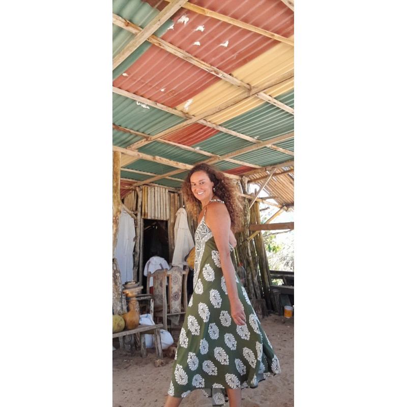 NUA, Vestido estampado largo asimétrico