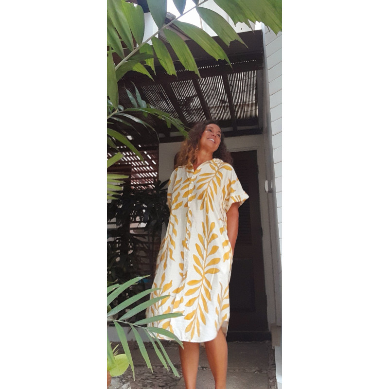 KENIA, Vestido camisero midi