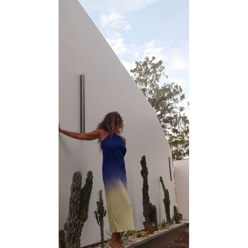 MENORCA, Vestido largo escote halter