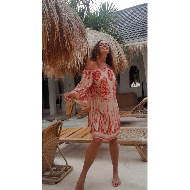 CORAL, Vestido escote barco