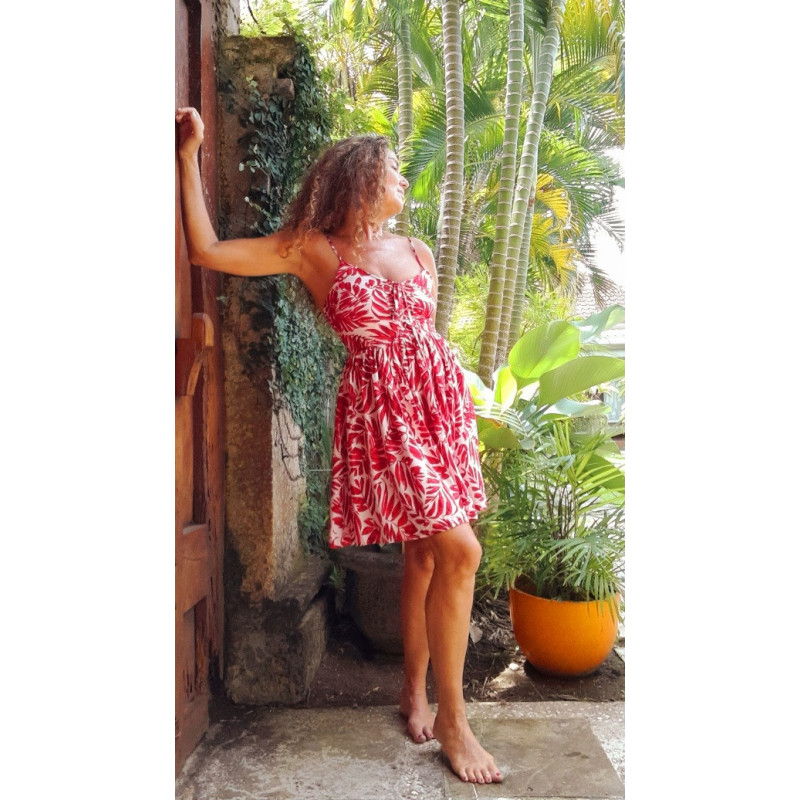 ROUGE, Vestido corto estampado