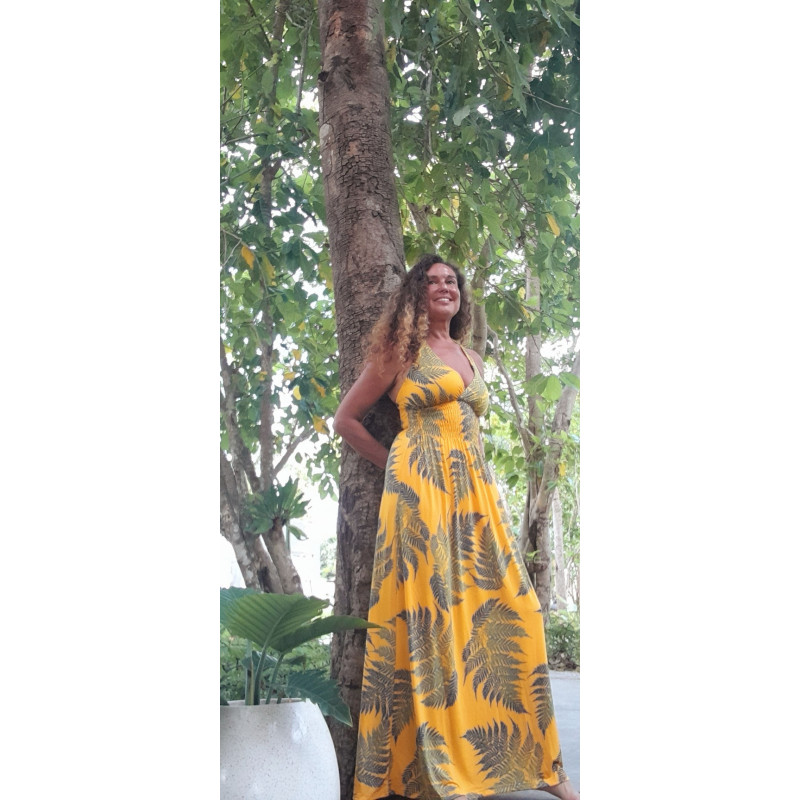 LAGA, VESTIDO LARGO ESTAMPADO