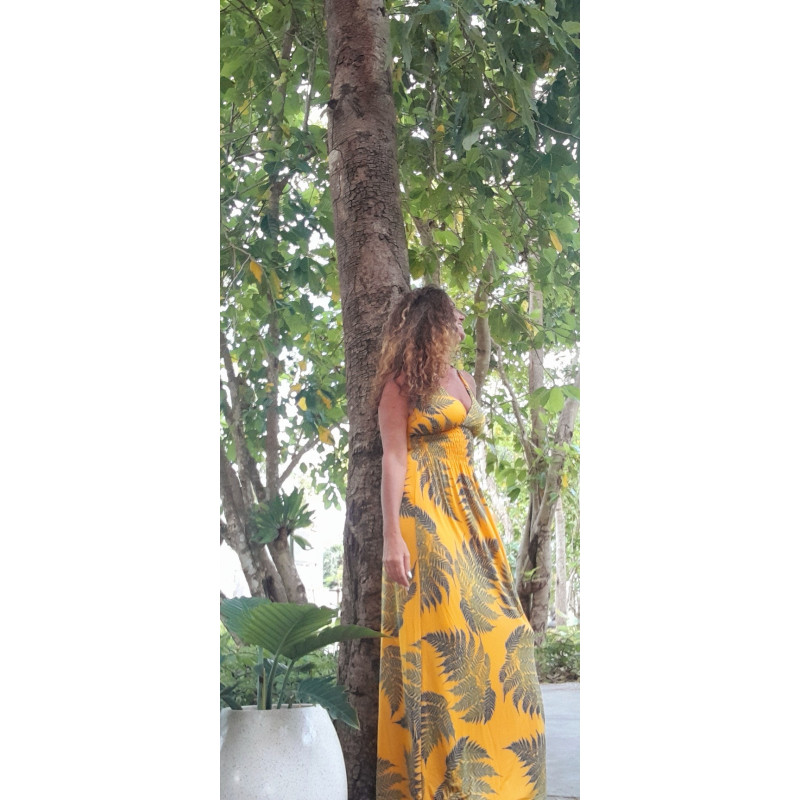 LAGA, VESTIDO LARGO ESTAMPADO