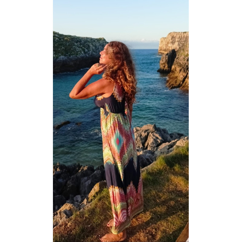 ALAIA, Vestido largo escote halter
