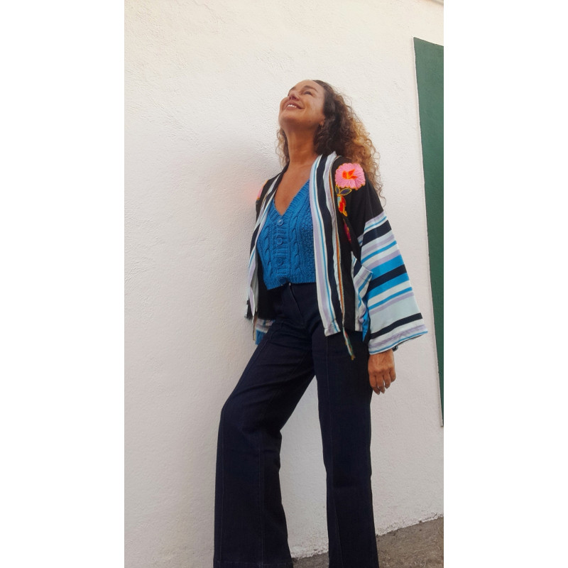 TABOO, CHAQUETA SEDA CON BORDADOS