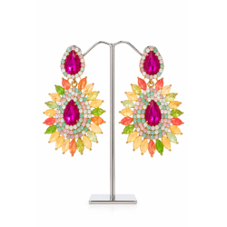 ESTRELLA, Pendientes con cristales de colores