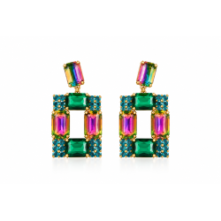 ART VERDE, PENDIENTES CRISTAL