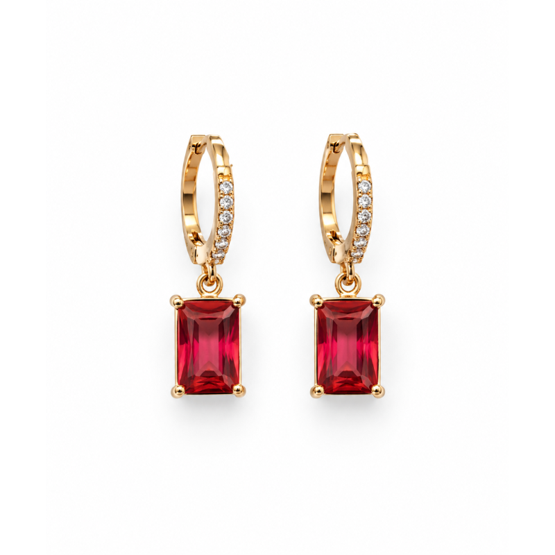 AUDREY ROJO, Pendientes cristal