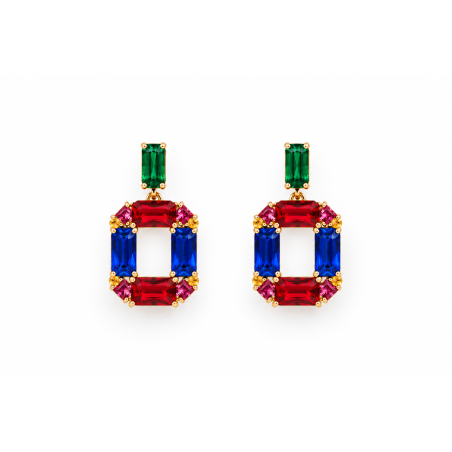 ART ROJO, PENDIENTES CRISTAL